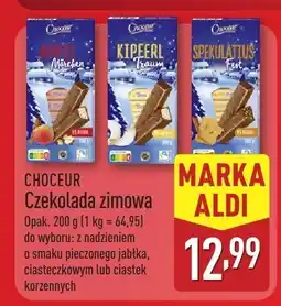 ALDI Czekolada zimowa różne rodzaje CHOCEUR oferta