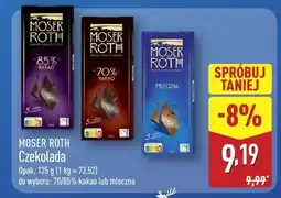 ALDI Czekolada Moser Roth 70/85% kakao lub mleczna oferta