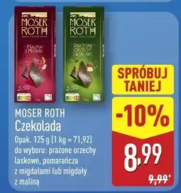 ALDI Czekolada Moser Roth różne rodzaje oferta