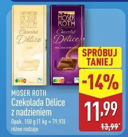 ALDI Czekolada Moser Roth Délice z nadzieniem oferta