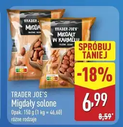 ALDI Migdały solone Trader Joe's różne rodzaje oferta