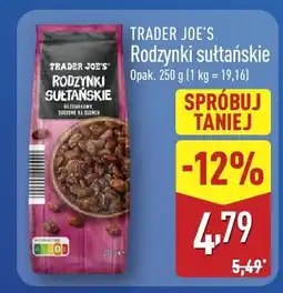ALDI Rodzynki sułtańskie Trader Joe's oferta