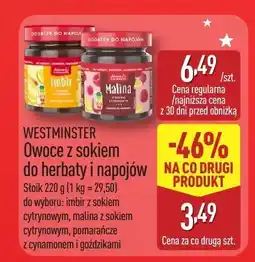 ALDI Owoce z sokiem do herbaty i napojów imbir z sokiem cytrynowym WESTMINSTER oferta