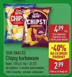 ALDI Chipsy karbowane chilli limonka Sun Snacks oferta