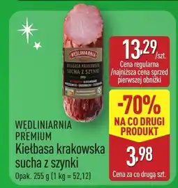 ALDI Kiełbasa krakowska sucha z szynki Wędliniarnia Premium oferta