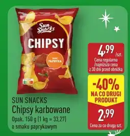 ALDI Chipsy karbowane paprykowe Sun Snacks oferta
