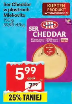 Delikatesy Centrum Ser Ser Cheddar w plastrach Mlekovita oferta
