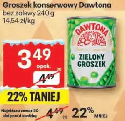 Delikatesy Centrum Groszek konserwowy Dawtona bez zalewy 240g oferta