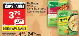 Delikatesy Centrum Fix Knorr wybrane rodzaje 32-70g oferta