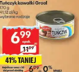 Delikatesy Centrum Tuńczyk kawałki Graal wybrane rodzaje oferta