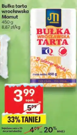 Delikatesy Centrum Bułka tarta wrocławska Mamut oferta