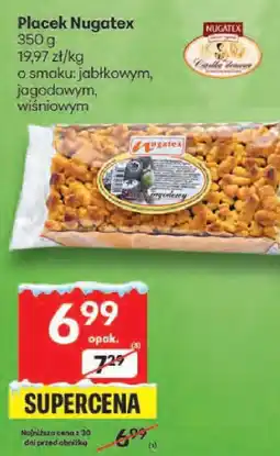 Delikatesy Centrum Placek Nugatex o smaku jabłkowym, jagodowym, wiśniowym oferta