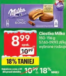 Delikatesy Centrum Ciastka Milka wybrane rodzaje oferta