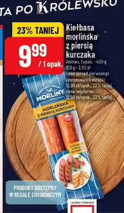 Polomarket Kiełbasa morlińska - z piersią kurczaka Morliny Animex oferta