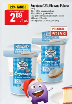 Polomarket Śmietana 12% Mleczna Polana oferta