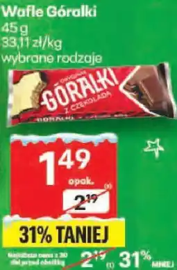 Delikatesy Centrum Wafle Góralki 45g wybrane rodzaje oferta