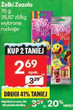 Delikatesy Centrum Żelki Zozole 75g wybrane rodzaje oferta