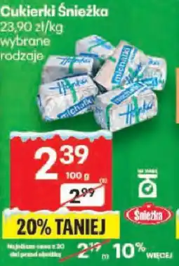 Delikatesy Centrum Cukierki Śnieżka 100g wybrane rodzaje oferta