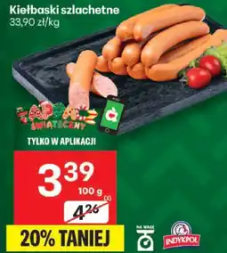 Delikatesy Centrum Kiełbaski szlachetne Indykpol oferta