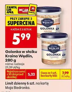 Biedronka Golonka w słoiku różne rodzaje Kraina Wędlin oferta
