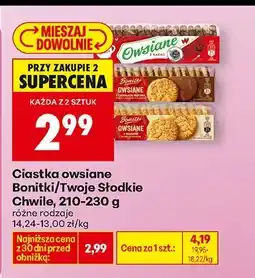 Biedronka Ciastka owsiane Bonitki/Twoje Słodkie Chwile Biedronka oferta