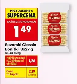 Biedronka Sezamki Classic, 3x27 g Bonitki oferta