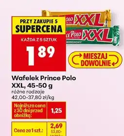 Biedronka Wafelek XXL różne rodzaje Prince Polo oferta