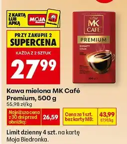 Biedronka Kawa mielona Premium, 500 g MK Café oferta