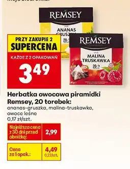 Biedronka Herbatka owocowa piramidki, 20 torebek: ananas-gruszka Remsey oferta