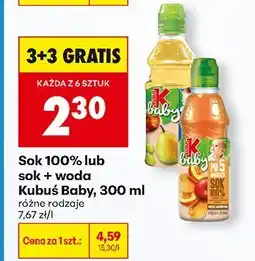 Biedronka Sok 100% Kubuś Baby oferta