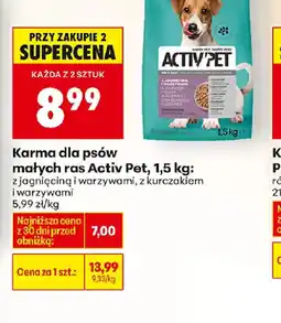 Biedronka Activ Pet Karma dla psów małych ras oferta
