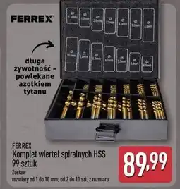 ALDI komplet wierteł spiralnych HSS, 99 sztuk oferta