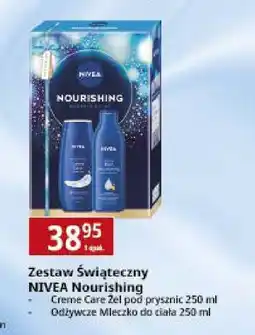 E.Leclerc Zestaw w pudełku nourishing: żel pod prysznic 250 ml + mleczko do ciała Nivea oferta