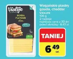 Carrefour Ser w plastrach cheddar Violife oferta