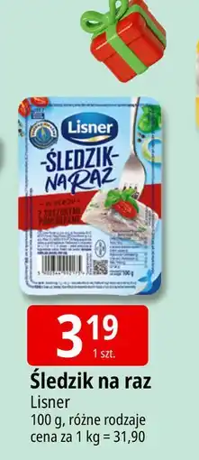 E.Leclerc Śledzik na raz z suszonymi pomidorami ziołami włoskimi Lisner Na Raz oferta