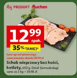 Auchan Schab wieprzowy bez kości, kotlety Mój PRODUKT Auchan oferta