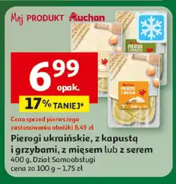 Auchan Pierogi ukraińskie, z kapustą i grzybami, z mięsem lub z serem Mój PRODUKT Auchan oferta