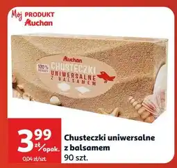 Auchan Chusteczki higieniczne 3-warstwowe z balsamem Auchan oferta