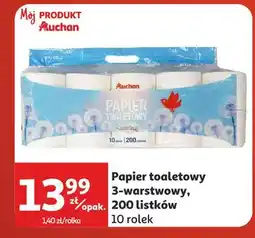 Auchan Papier toaletowy biały Auchan oferta