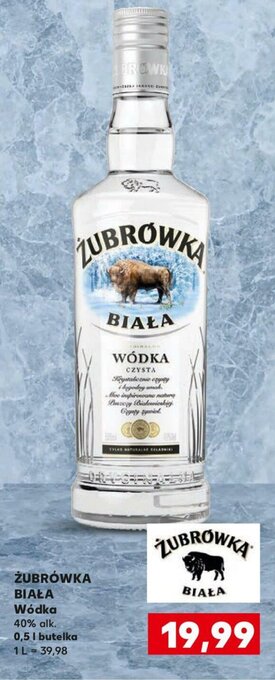 Kaufland Żubrówka Biała wódka 0,5l oferta