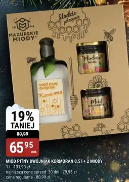bi1 Miód pitny dwójniak Kormoran 0,5l + 2 miody Mazurskie Miody oferta