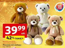 Auchan Miś siedzący 100 cm One Two Fun oferta
