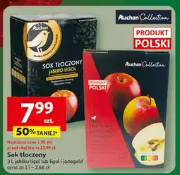 Auchan Sok jabłko ligol jonagold Auchan oferta