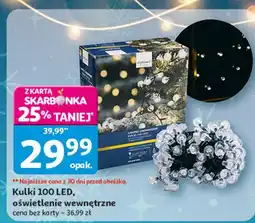Auchan Lampki choinkowe kulki 100 led oferta