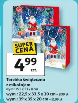 Auchan Torebka świąteczna 39 x 35 20 cm oferta