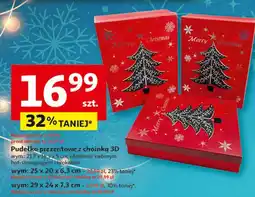 Auchan Pudełko prezentowe kwadratowe 25 x 20 6.3 cm oferta