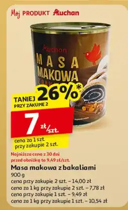 Auchan Masa makowa z bakaliami Auchan Różnorodne (Logo Czerwone) oferta