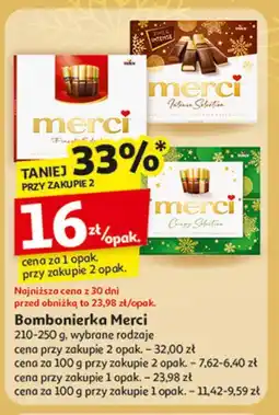 Auchan Bombonierka brązowa Storck Merci oferta
