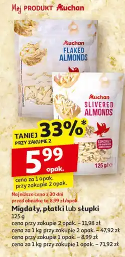 Auchan Migdały płatki Auchan oferta