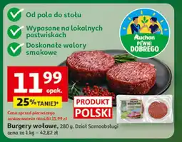 Auchan Burger wołowy Auchan Pewni Dobrego oferta